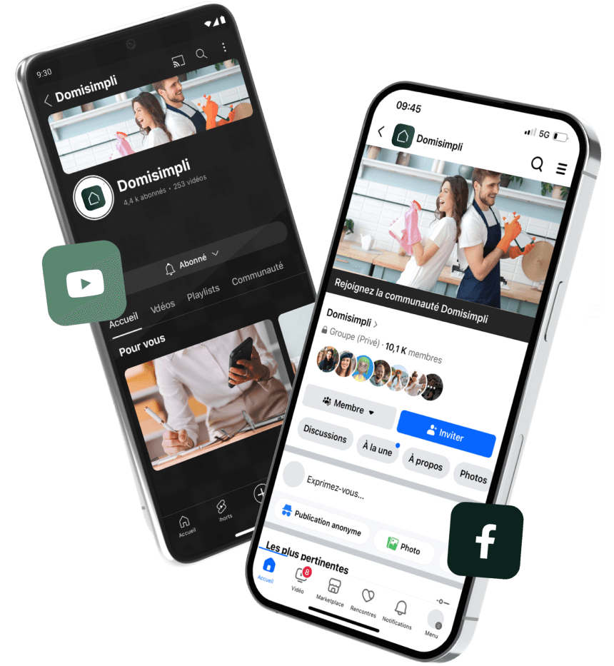 DomiSimpli sur les réseaux sociaux